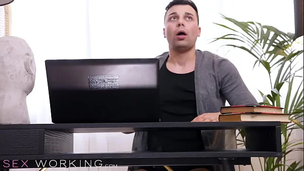 Big tits big ass redhead cam girl Atlanta Moreno romantic creampie with fan