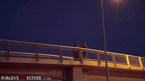 Creampie for hot Indian Desi British model with plump big ass and cute small tits after she deepthroats a strangers thick cock in the back of a van after getting picked up at night taking selfies in public