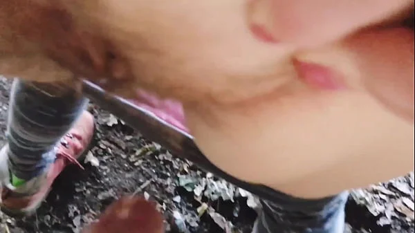Risky outdoor at the mountains with hairy stranger's pussy girl till creampie without condom 4k 60fps