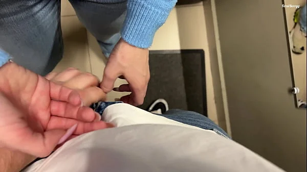A real creampie in the FITTING ROOM! Cum in my tight pussy while I try on jeans. FeralBerryy