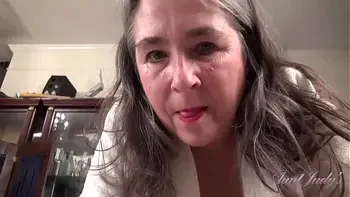 AuntJudys - Your 52yo Busty Step-Aunt Grace gives you a Handjob