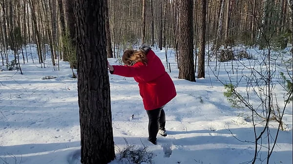 Big ass in torn leather leggings in cum