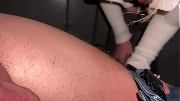 Wife Creampied then Fucks Husband in Public Restroom