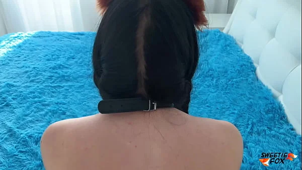 Sexy Slave in Fox Ears Compliantly Brings the Master to Two Cums POV