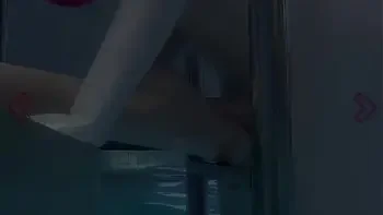 Animation futa sex in the water - shy dickgirl gently fucks a woman