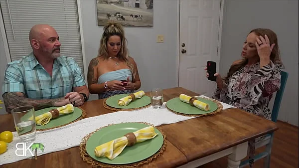 Misty Likes to Tease StepDad at the table...