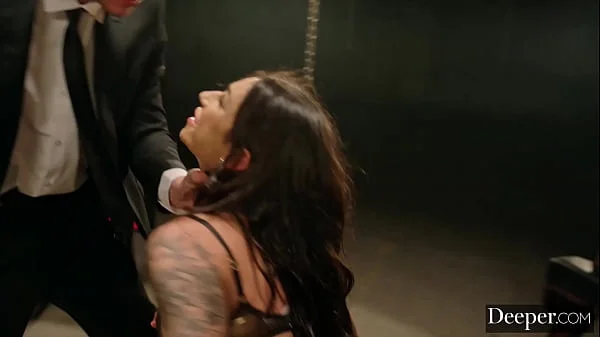 Deeper. Gagged & dominated, April is pushed to her limits