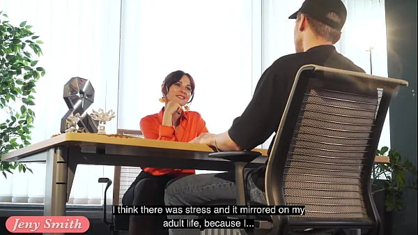 He took a chance and licked his psychologist stockings ft Jeny Smith