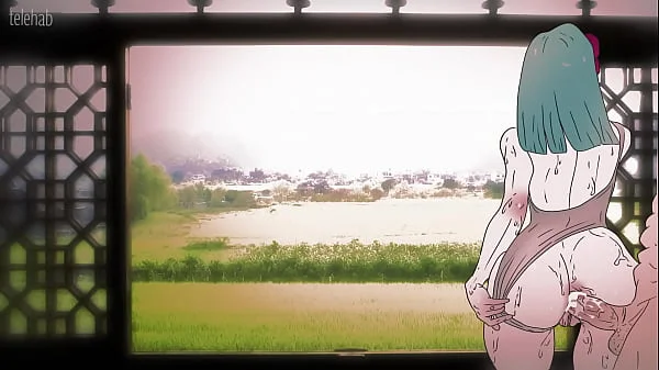 Bulma was tired after masturbation, but the break was interrupted by Goku ! Hentai dragon ball - anime cartoon 2d ( porn )