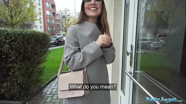 Public Agent hot babysitter fucks a complete stranger with a huge cock in her apartment