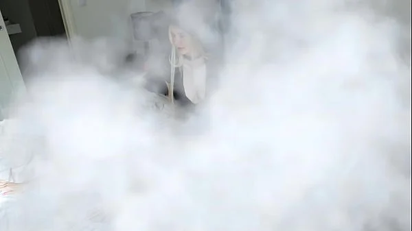 Halloween Threesome with Witch and Slutty Kitty - Creampie Sex