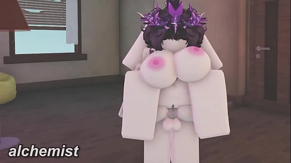 Fucking a fan girl in a Roblox Condo