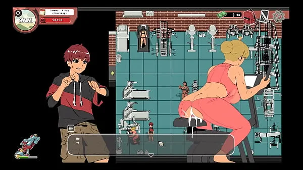 Spooky Milk Life [ Taboo hentai game PornPlay] Ep.23 femdom handjob at the gym