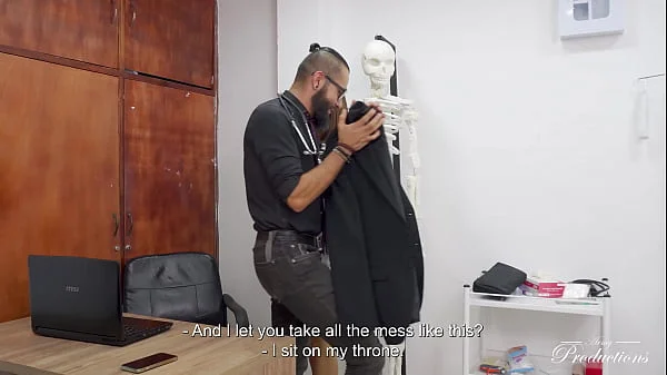 Doctor discovers that her friend and patient have a bigger cock than her boyfriend and she fucks them both