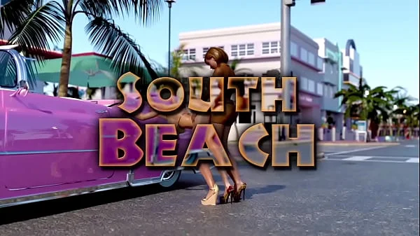 Blonde babe gets a big futanari cock in a car in a 3d animation porn