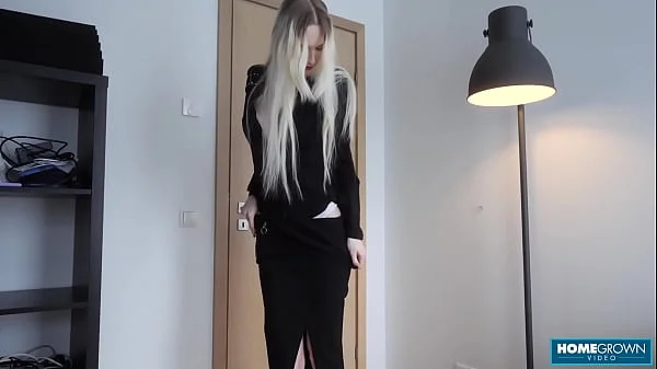 Classy blonde Shina Ryen seduces and fucks her boss POV