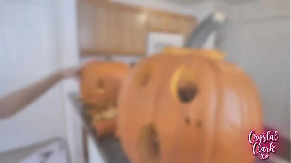 Pumpkin Carving With My Hot Step Aunt