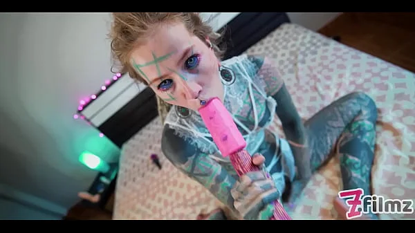 Sexy TATTOO girl in lingerie Rough ANAL fuck