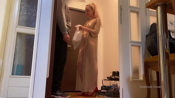 I sucked the delivery guy a while my husband was not at home. Hotwife diary.