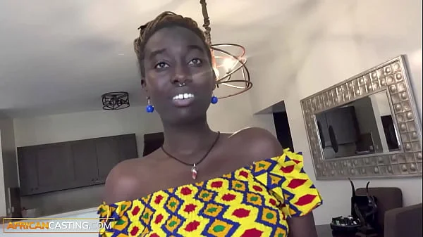 Tall Slim Ebony Model Gets Facial After Casting