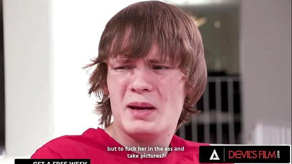 DEVILS FILM - Hot Big Titties MILF Lauren Phillips Titty Fucks Her Teen Stepson