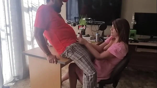 Playing with his cock