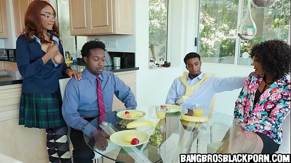 Black gangbang with stepdad