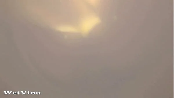 Toilet cam anal milk enema with pissing