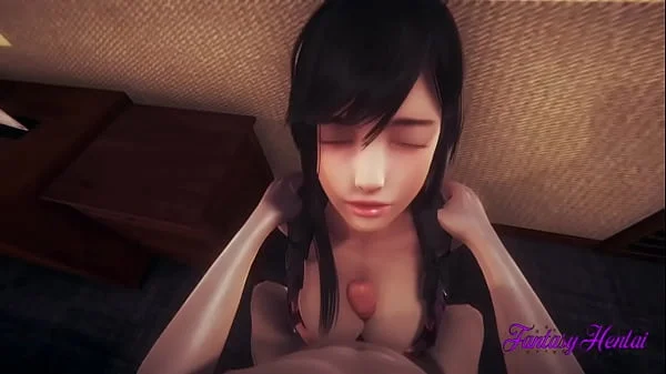 Final Fantasy VII Hentai 3D - Tifa boobjob and fucked - Japanese manga anime game porn