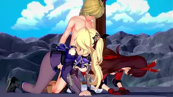 Genshin Impact - Two Archer Girls [3D Hentai, 4K, 60FPS, Uncensored]