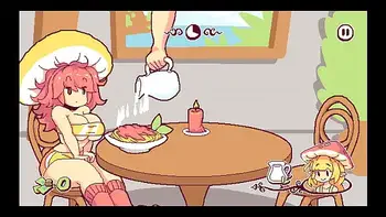Futanari Di Funghi [ FUTA Hentai Game ] Ep.1 giving then shemale cum as special sauce in the restaurant !
