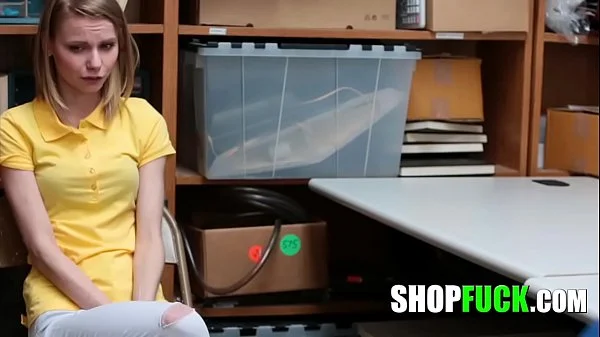 Security Officer Used A Scared Skinny Teen As His Own Sex Doll