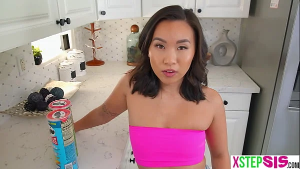 Korean teen stepsister Kimmy Kimm slumber party with stepbro