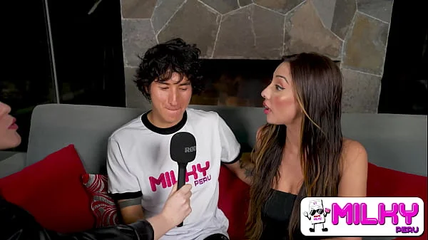 My girlfriend gave me permission to come to the casting! The boy fucks in front of the cameras.