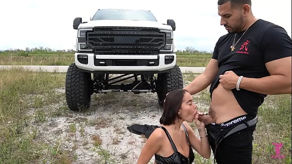 Thic Booty Latina Lets me fuck her outside in public and In my Truck, she loved cum on her pussy feat. Victoria June