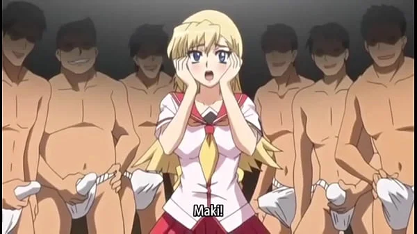 Hentai blonde president gets gangbanged