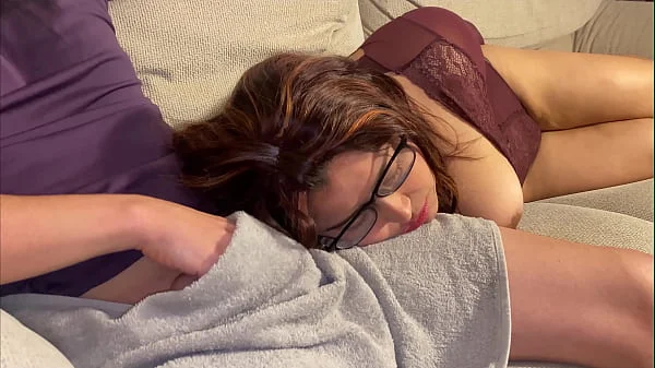 I CAME OUT OF THE SHOWER IN A TOWEL AND LOOK WHAT HAPPENED ON THE SOFA IN THE HOUSE!