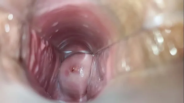 Orgasm inside the vagina close-up