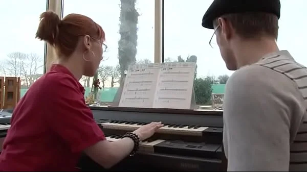 Amazing petite redhead student slut gets deep sodomized