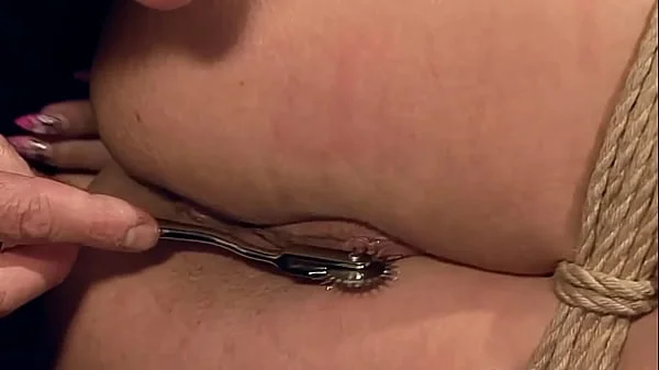 Sex slave training in the secret cellar. Part 3. Her Master whipping his slave until she suffers in pain.