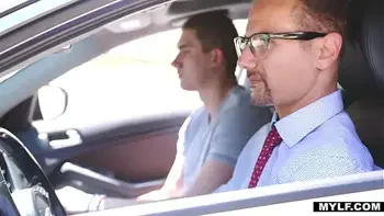 Busty-Milf Takes a Ride On a Young Stud