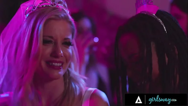 GIRLSWAY - Shook Bridesmaids Watch Wild Bride Charlotte Stokely Fuck The Bachelorette Party Stripper