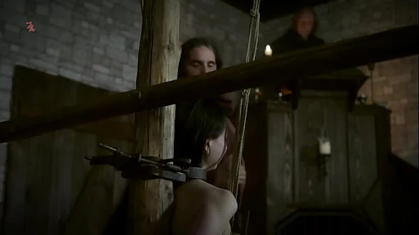 Tormented Whore - Judith is fixed on the interrogation chair screw clamps on her tits and an iron hook in her cunt (TRAILER)