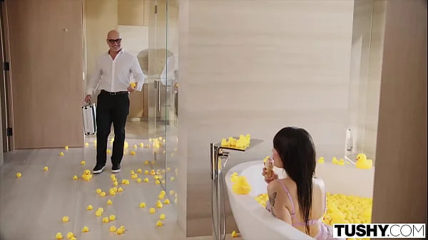 TUSHY Bratty Baddie Vanessa Sky Takes A Huge Cock Deep In Her Tiny Ass