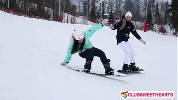 From Snowboarding to Pussy Fucking with 18yoy Alice Flore and Amelia Ost by ClubSweethearts