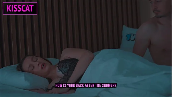 Step son Touches Step mom's Tits in Shared Bed and She Fucks Him Cowgirl the Next Day