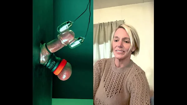 42yr old milf sees ballbusting for the first time