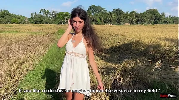 Cute Rice Picker Girl 18 y.o. Fucks New Boss On His Farm - Creampie