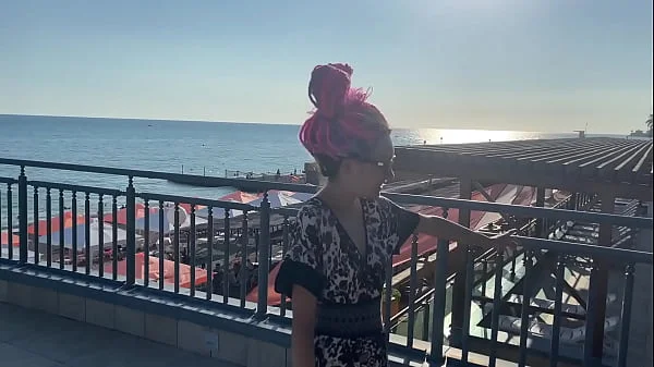 A cute girl from the beach became a dirtiest slave