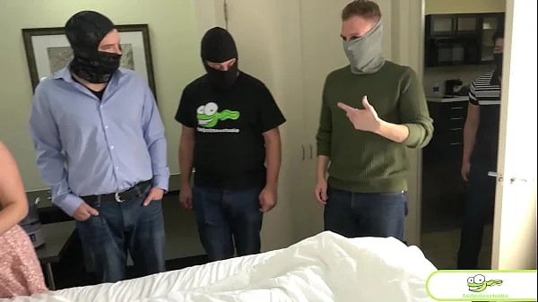 Wisconsin Tiff's Old Man Watches Her Get Gangbanged By His Friends!